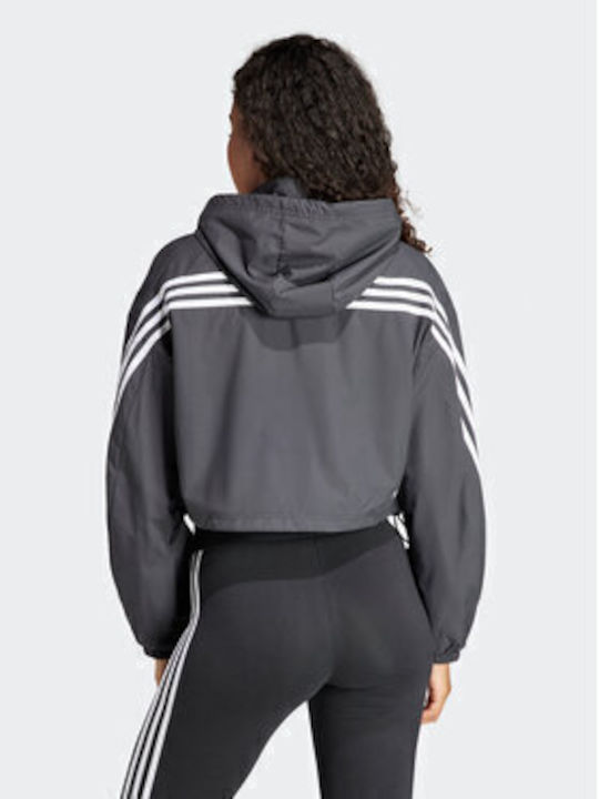 adidas Future Icons 3-stripes Αθλητικό Μπουφάν Μαύρο