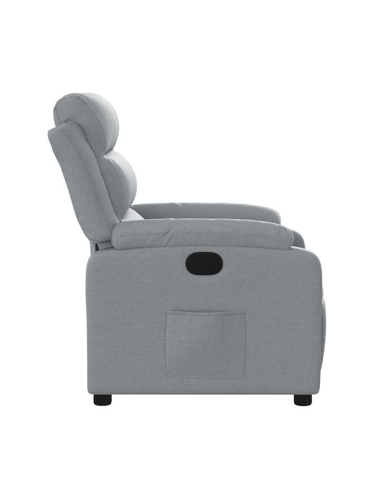 Relaxsessel mit Fußhocker Light Grey 75x92.5x100cm