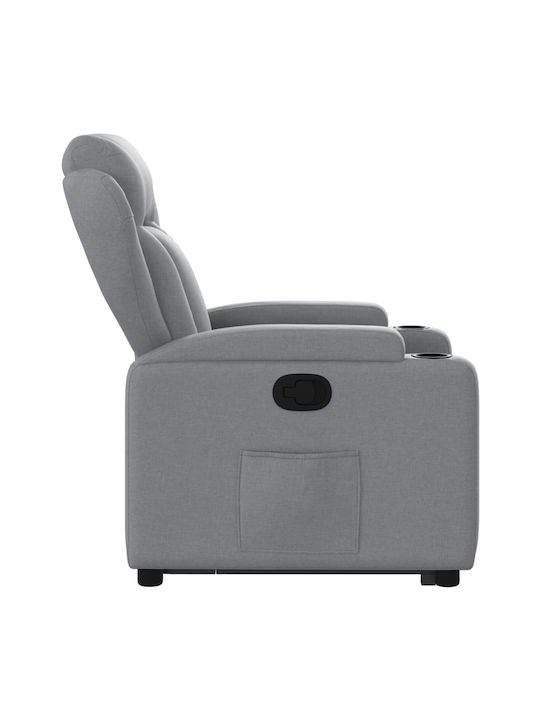 Relax Armchair with Footstool Light Grey 77x94.5x100cm