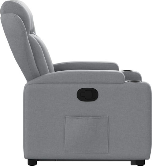 Fotoliu Relax cu Puf Gri deschis 77x94.5x100cm