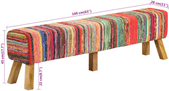 Табуретка За кухня Дърво Colorful 160x28x45бр