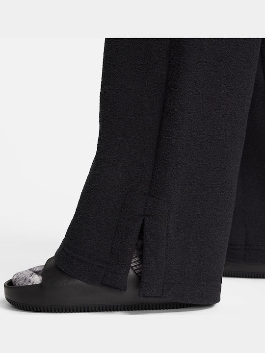 Sportswear Talie înaltă Pantaloni de Trening cu pantaloni evazati Fleece Black