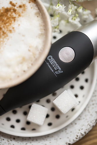 Camry Milk Frother Hand Battery Black