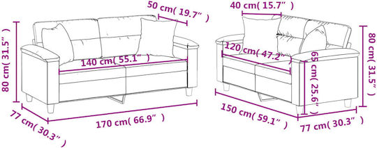 Set de Sufragerie 3-Seater & 2-Seater