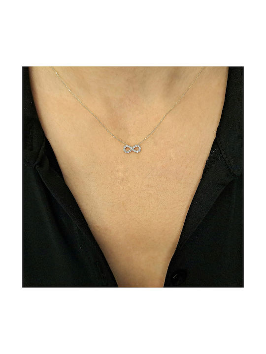 Kosmima Michalis Necklace Infinity from Gold 14K