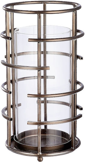 ArteLibre Laterne Metallisch Transparent 1Stück