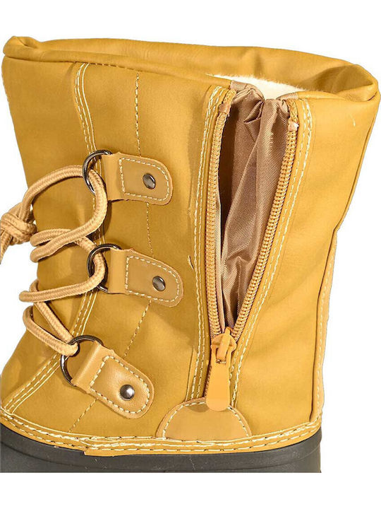 Women's Fur Lined Wellies Brown