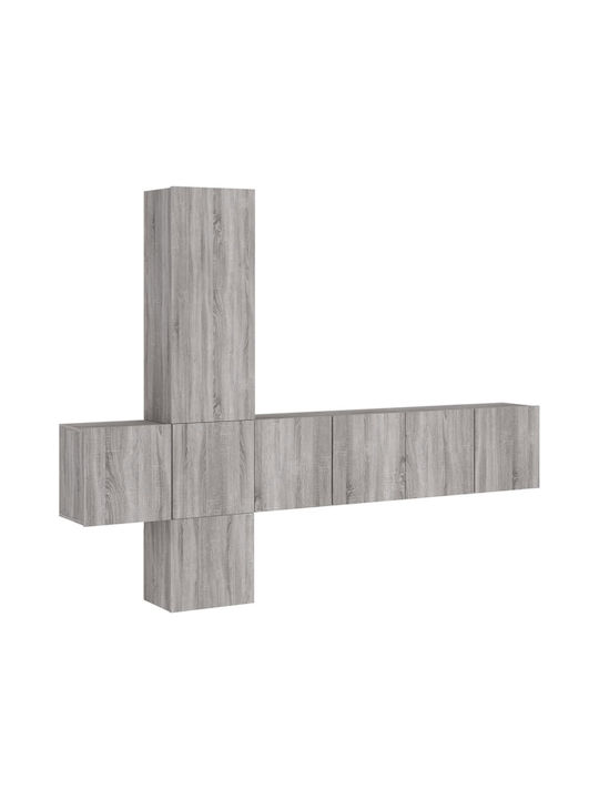 Wohnzimmer TV-Einheit Grey Sonoma L80xB30xH102cm