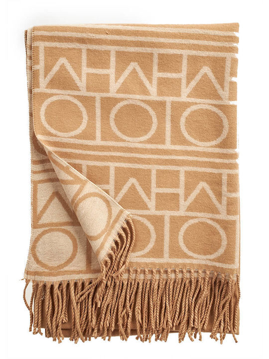 Verde Women's Wool Scarf Beige