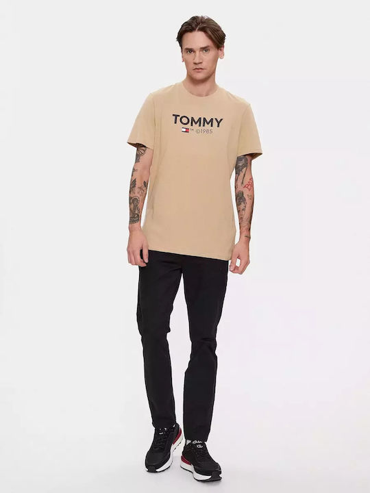 Tommy Hilfiger Tjm Ανδρικό T-shirt Κοντομάνικο Tawny Sand