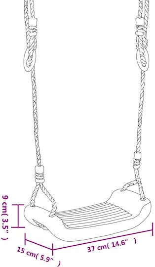 vidaXL Plastic Hanging Swing Blue