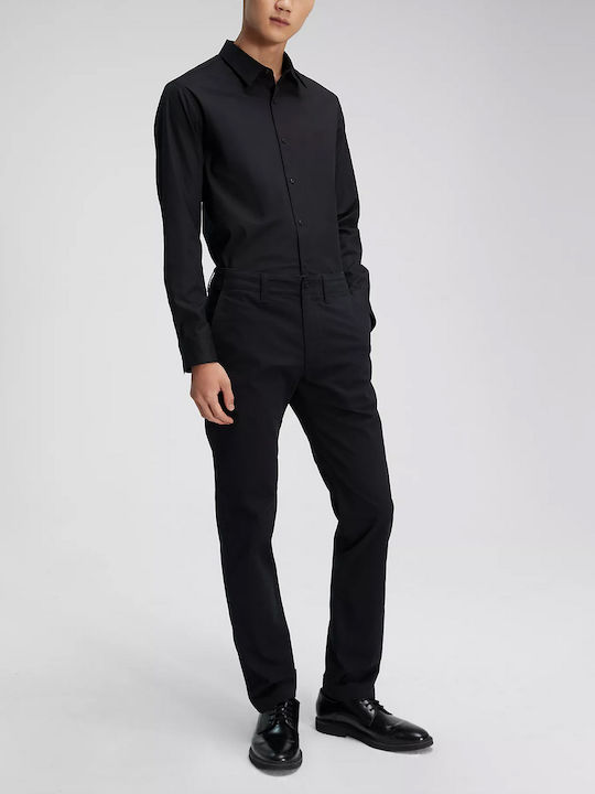 Calvin Klein Pantaloni pentru bărbați Chino cu Croială Slim Negru