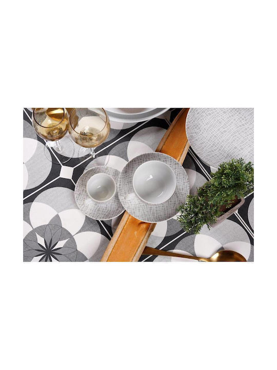 Cryspo Trio Fashion Cereal Serving Bowl Round made of Porcelain Grey with Diameter 16cm