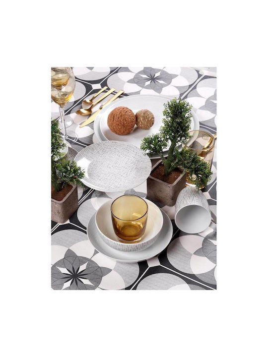 Cryspo Trio Fashion Cereal Serving Bowl Round made of Porcelain Grey with Diameter 16cm