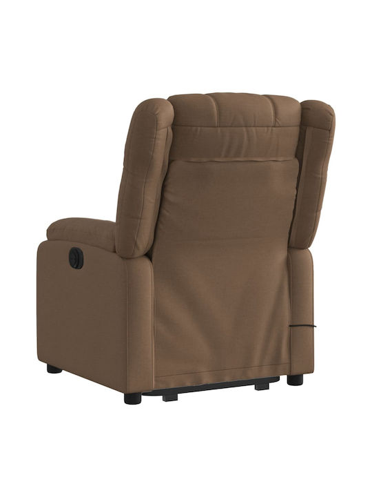 Πολυθρόνα Relax Massage με Υποπόδιο Καφέ 77x95x99cm