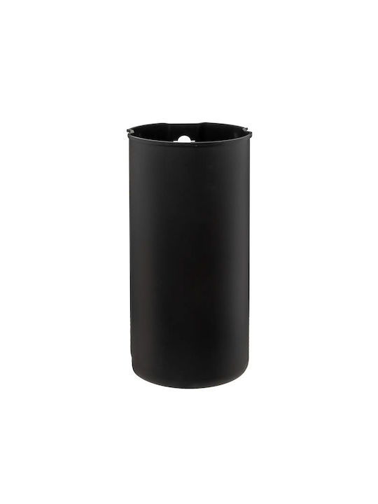 5Five Waste Bin Waste Metallic with Pedal Black 30lt 1pcs