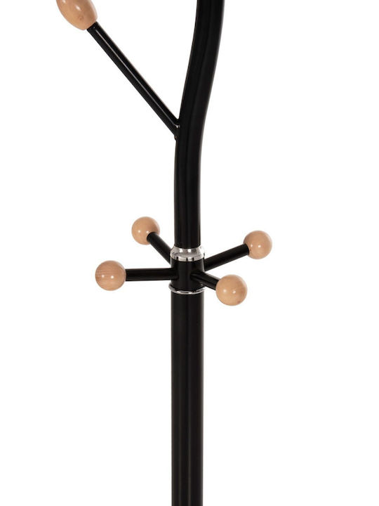 HomeMarkt Metallic Coat Rack Black 36x36x172cm