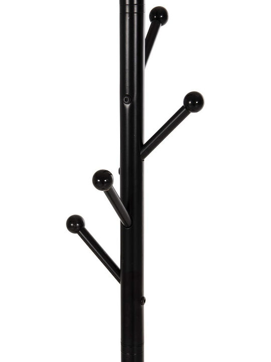 HomeMarkt Metallic Coat Rack Black 37x37x175cm