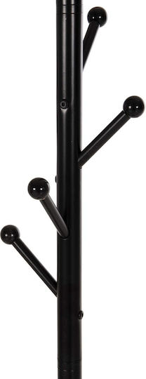 HomeMarkt Freistehender Kleiderständer Metallisch Schwarz 37x37x175cm