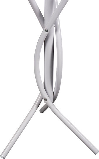 HomeMarkt Metallic Coat Rack White 41x41x176cm