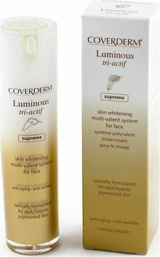 Coverderm Luminous Tri-Actif Supreme 24h Creme Gesicht Nacht für Alle Typen Haut 30ml