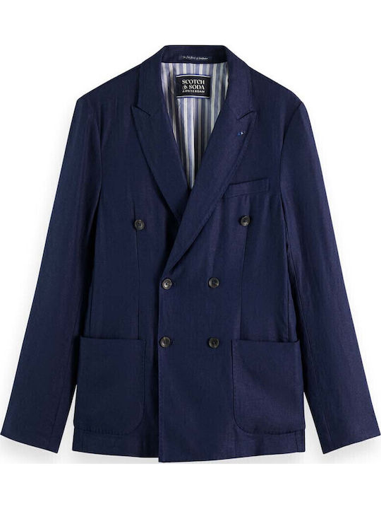Καλοκαιρινό Ανδρικό Σακάκι Navy Blue