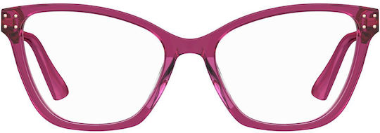 Moschino Plastic Eyeglass Frame Butterfly Pink MOS595 MU1