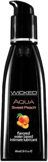 Wicked Aqua Flavored Vaginales Gleitmittel auf Wasserbasis als Gel Sweet Peach 60 ml