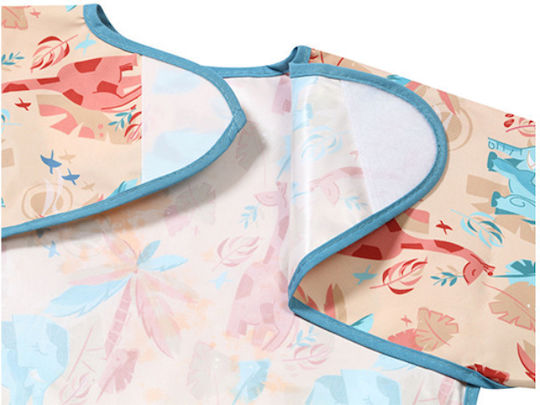 Babyono Jungle Waterproof Fabric Coverall with Hoop & Loop Fastener Pocket & Sleeves Multicolour for 24 m+