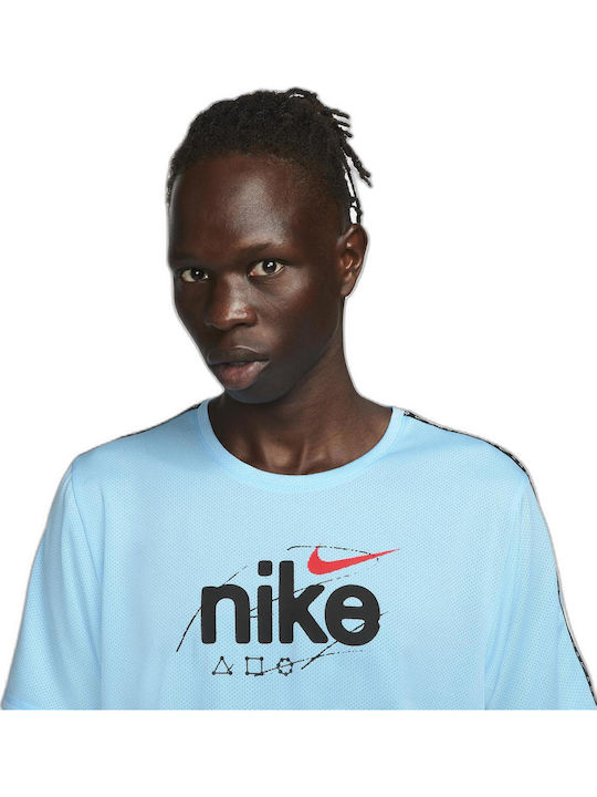 Nike Dri-FIT Miler D.Y.E. Breathe Dri-Fit Herrenblusen Türkis Nike Dri-FIT Miler D.Y.E. Breathe Dri-Fit Herrenblusen Türkis