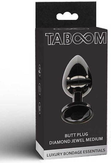 Taboom Diamond Jewel Dop Anal Mediu Neagră 8.2cm