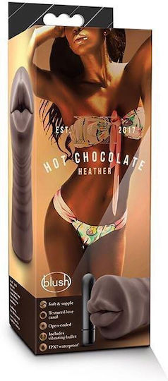 Blush Hot Chocolate Heather Chocolate Vibrating Masturbator Masturbator BL-73526 1buc