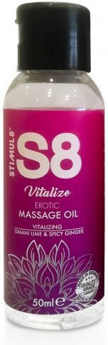 Stimul8 S8 Massage Oil Ulei de Masaj cu aromă de lime din Oman și ghimbir picant 50ml