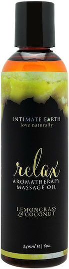 Intimate Earth Relax Aromatherapy Massage Oil Massage Oil with Scent Lemongrass Coconut 240ml