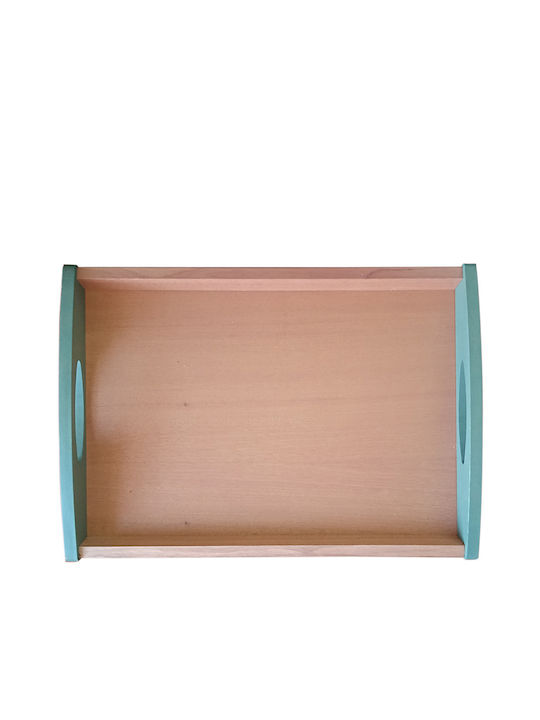 Melina's Collection Lemnos Dreptunghiular Tavă de Servire cu Mânere în Culoare Verde 51x36x7cm RS-001 1buc