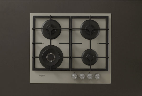 Whirlpool Εστία Υγραερίου Αυτόνομη 59x51εκ. Ασημί