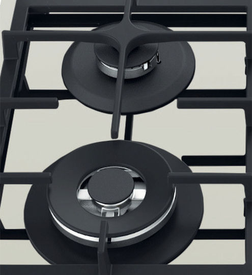 Whirlpool Εστία Υγραερίου Αυτόνομη 59x51εκ. Ασημί