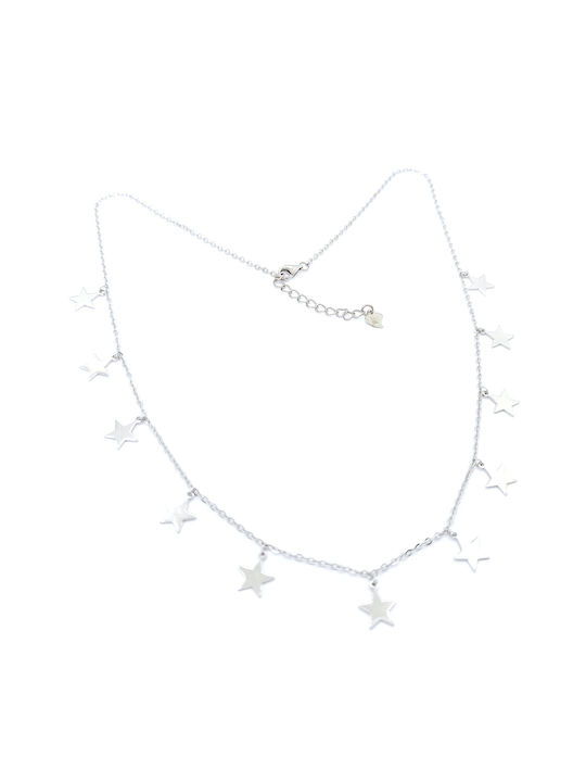 PS Silver Necklace with design Star from Silver