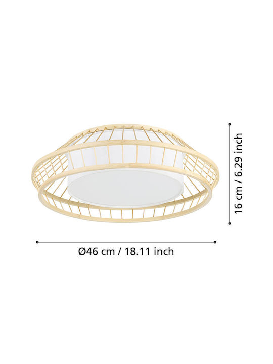 Eglo Ceiling Mount Light 46cm White with Integrated LED and Remote Control