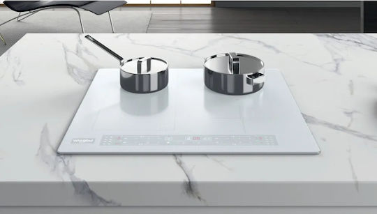 Whirlpool Επαγωγική Εστία Αυτόνομη με Λειτουργία Κλειδώματος 59x51εκ. Λευκή