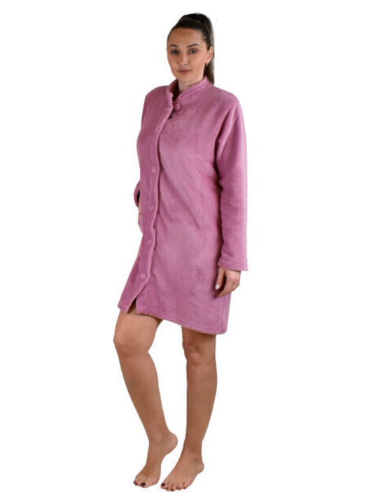 Koyote Winter Women's Fleece Robe Pink