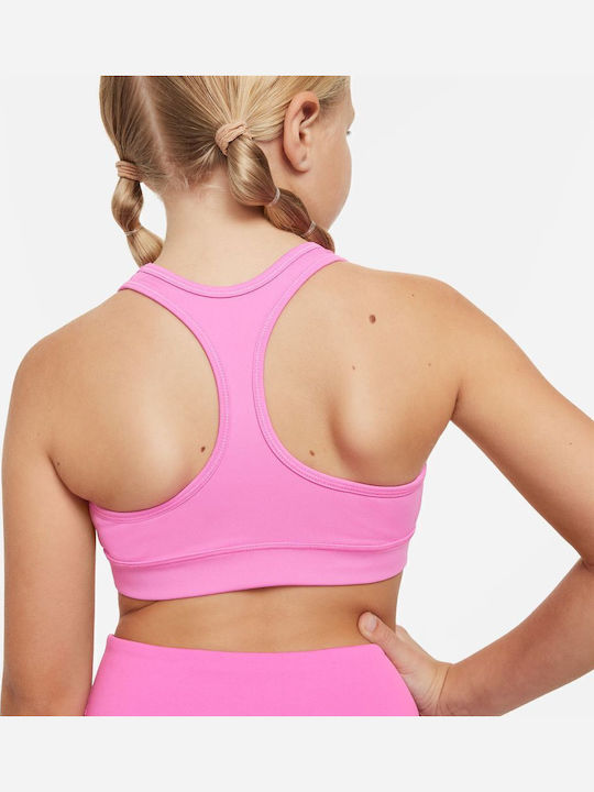 Nike Swoosh Παιδικό Μπουστάκι Dri-Fit Ροζ