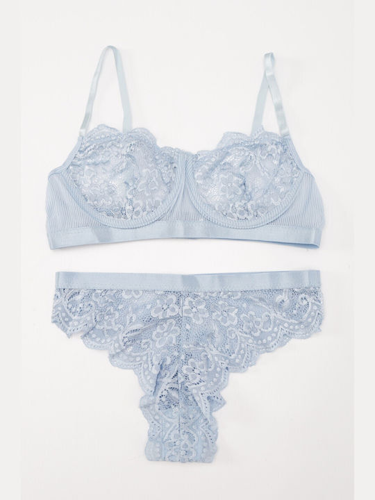 Comfort Lace Underwear Set with Bralette & Brazil Ciell