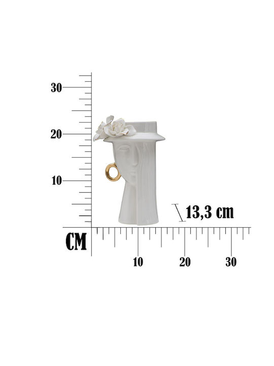 Mauro F Decorative Vase Gold 15x13.3x23.5cm