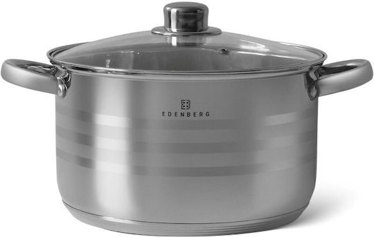 Edenberg Kochgeschirr-Set aus Rostfreiem Stahl Silber 9 Teile