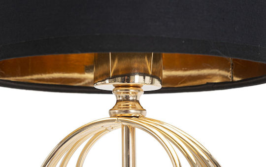 Mauro F Metall Tischlampe mit Gold Schirm und Basis