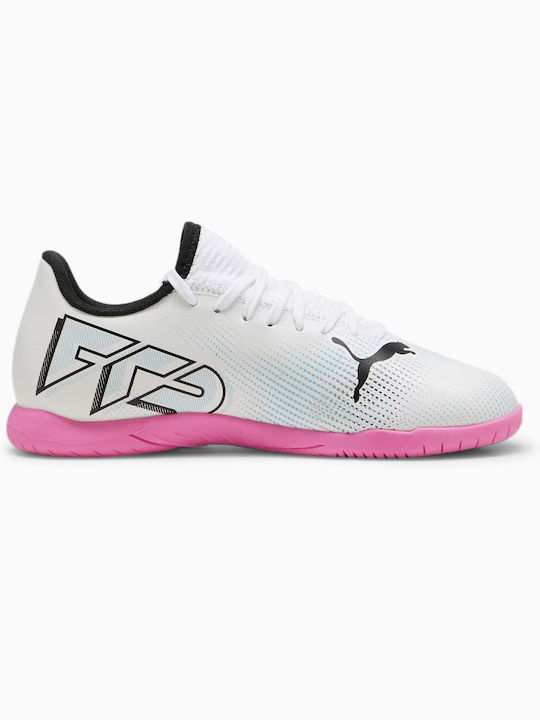 Puma 7 Play Kids Indoor Soccer Shoes White