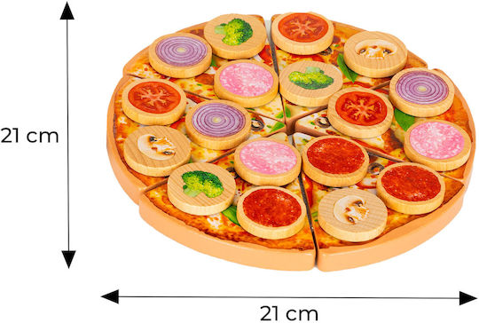 Ecotoys Pizza For Cutting από Ξύλο 27τμχ