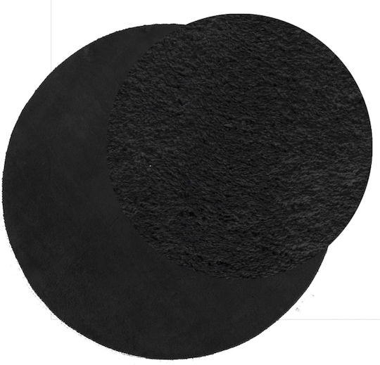 vidaXL Huarte Anti-slip Rug Round Black