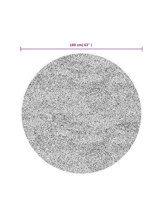 vidaXL Huarte Anti-slip Rug Round Black